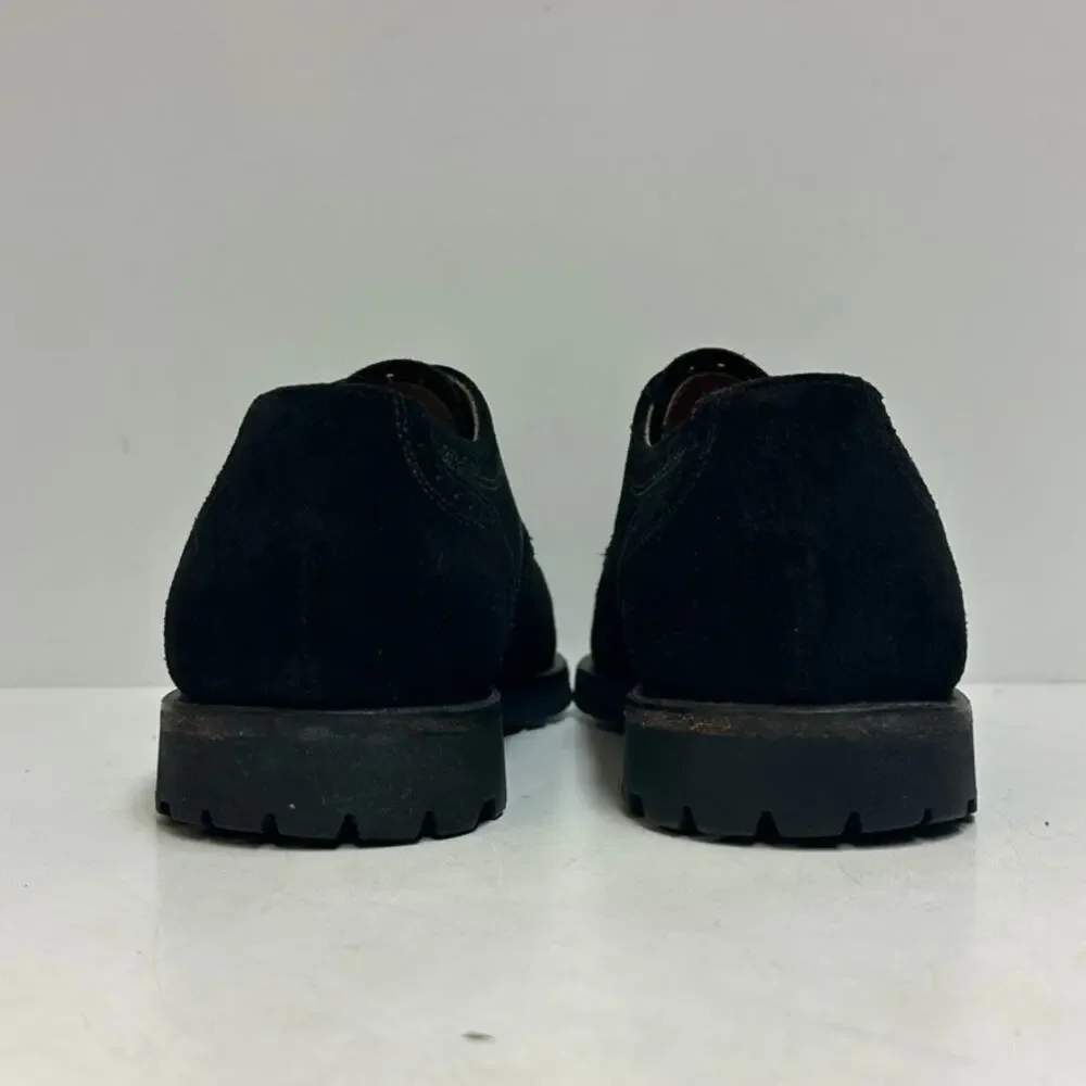 EXCELLENT Rancourt & Co x Cole Haan Black Suede Wingtip Vibram Made in USA 8.5 D